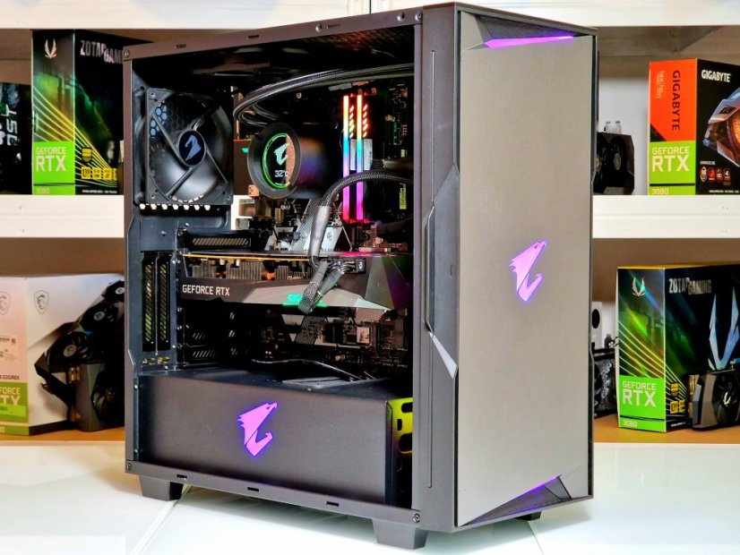 Herní PC compraider - ZÁRUKA 12M | Intel Core i5-9600KF+vodní chlazení AORUS 360 | RTX 3070 8GB | 16 GB | 512 SSD