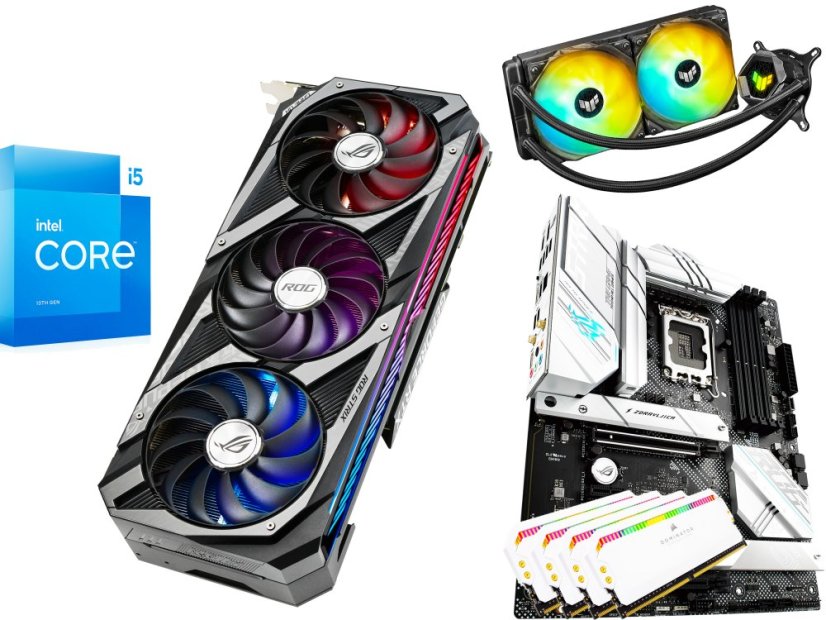 Herní PC sestava ASUS TUF WHITE - ZÁRUKA 24M | i5-13600KF | RTX 3080 | 32GB | 2000 SSD