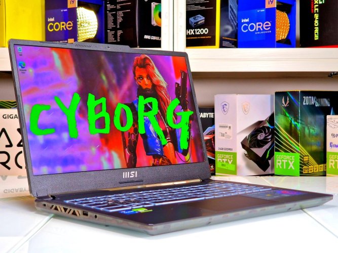 Laptop gamingowy MSI Cyborg A12VF - GWARANCJA 24M  | 15,6" 144 Hz | Intel Core i5-12450H Alder Lake | RTX 4060 8GB | 16GB DDR5 | 512 SSD | WIN11