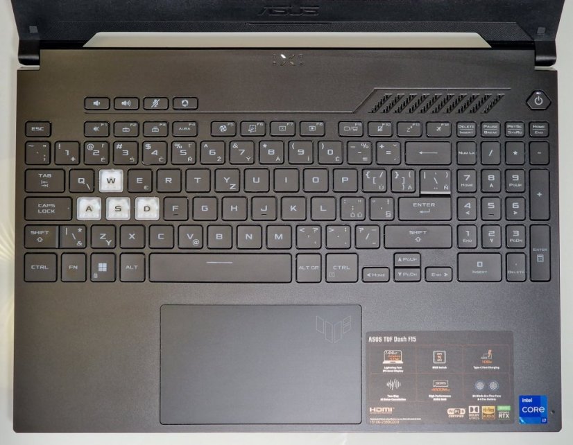 Herný notebook ASUS TuF Dash 15 - ZÁRUKA 12M | 15,6" 144Hz | Intel Core i7-12650H | RTX 3070 8GB | 16GB | 512 SSD