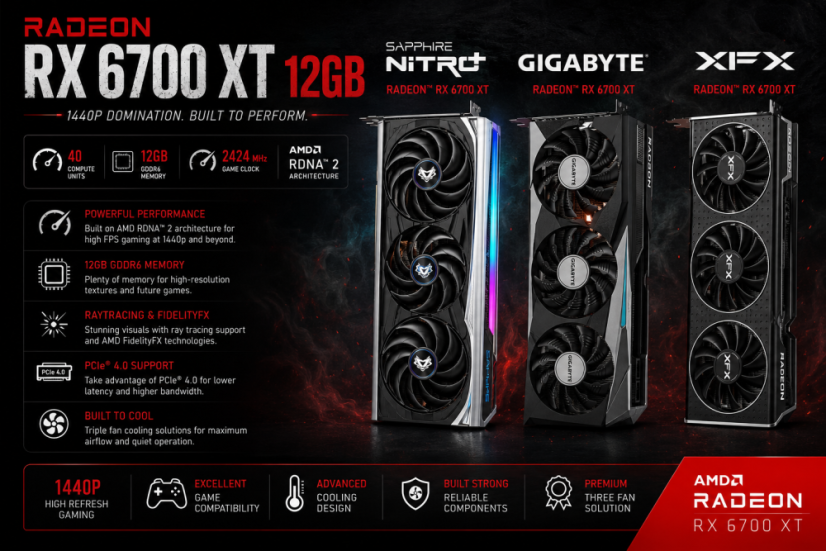 PC Gamer LAZARUS • GARANTIE 24M • AMD Ryzen 5 5600 • RX 6700 XT 12Go • 16Go • 512 SSD • WIN11