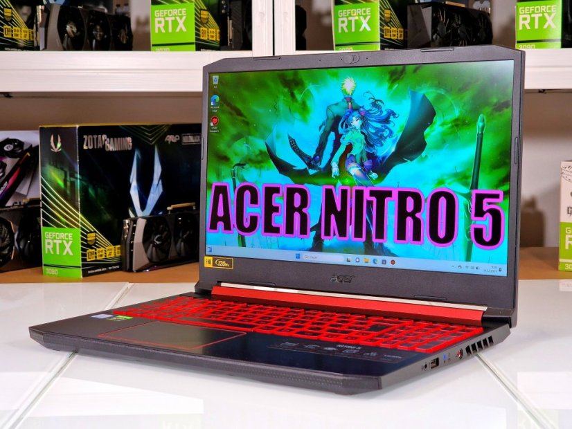 Gaming Laptop Acer Nitro 5 Refurbished - GARANTIE 12M  | 15,6" 120Hz | i7-9750H | GTX 1660Ti 6GB | 16GB | 512 SSD+ 500GB HDD | WIN11