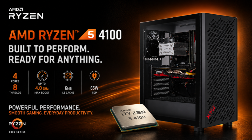 Herné PC STONEBREAKER •  ZÁRUKA 24M • AMD Ryzen 3 4100 • GTX 1050 Ti • 8GB • 256 SSD • WIN11