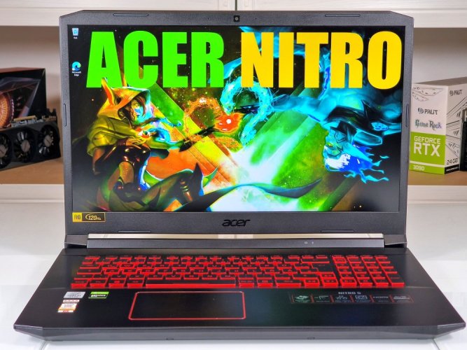 Gaming Laptop Acer Nitro 5 - GARANTIE 12M | 17,3" 120Hz | Intel Core i5-10300H | GTX 1650 Ti | 16 GB | 1000 SSD | WIN11