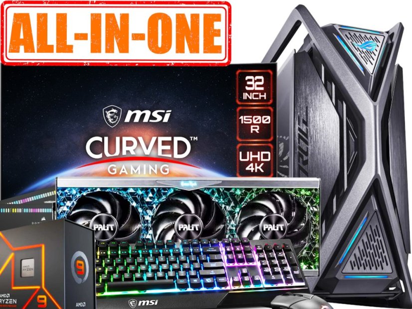 Herná PC set s monitorem RTX 4090 | AMD - ZÁRUKA 24M | AMD Ryzen 9 7950X | RTX 4090 24GB | 64 GB DDR5 | 2000 SSD | 4K LCD MSI | klávesnice+myš MSI
