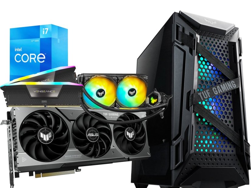 Herná PC zostava ASUS TUF RTX 4060Ti - ZÁRUKA 24M | Intel Core i7- 12700 KF | RTX 4060Ti  | 32 GB DDR5 | 1000 SSD