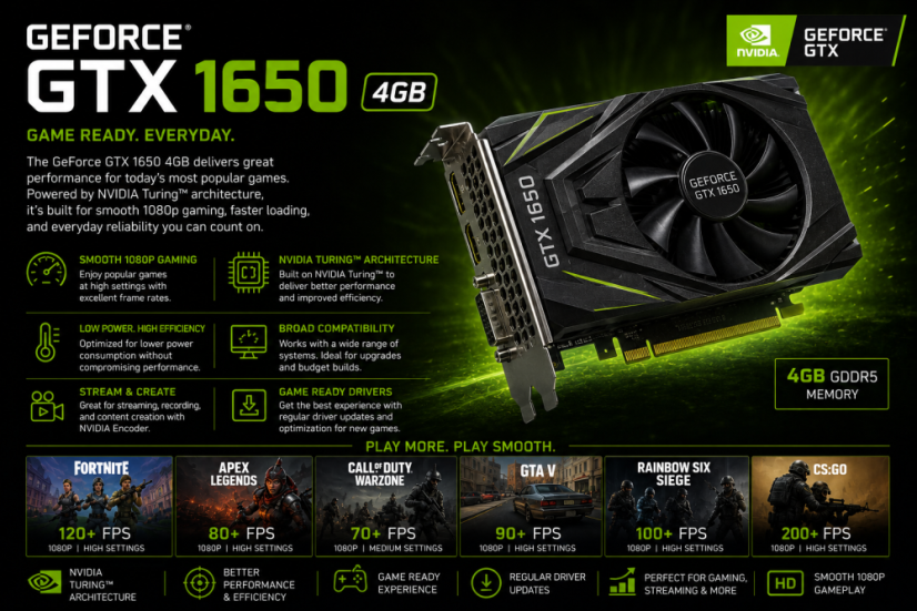 PC Gamer DARIUS • GARANTIE 24M •  AMD Ryzen 3 4100 • GTX 1650 • 16Go • 256 SSD • WIN11