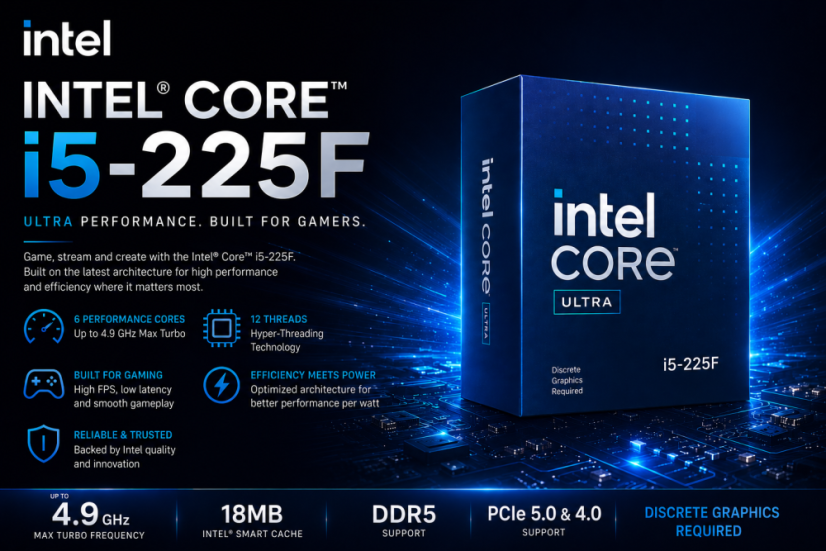 PC Gamer IMMORTAL • GARANTIE 24M •  Intel Core Ultra 5 225F • RTX 3070 Ti 8Go • 16Go DDR5 • 1000 SSD • WIN11