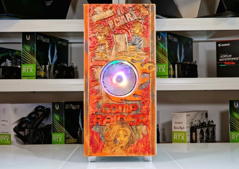 Herné PC Art zostava - Na prianie vytvorené PC | drevený predný panel podľa osobnej realizácie | komponenty a špecifikácie vlastného výberu | cenová kalkulácia
