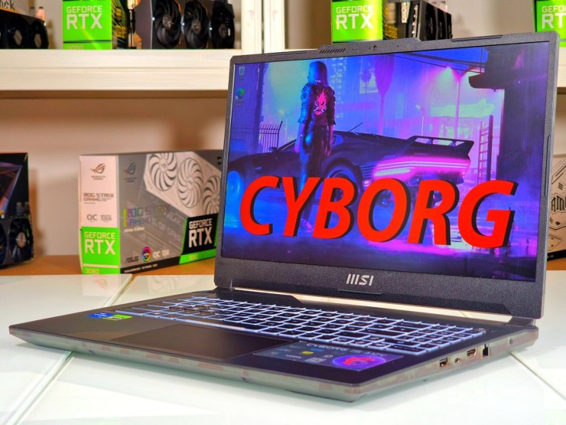 Gaming Laptop MSI Cyborg A12VF Gebraucht - GARANTIE 24M | 15,6" 144 Hz | Intel Core i5-12450H | RTX 4060 8GB | 16GB DDR5 | 1000SSD | WIN11