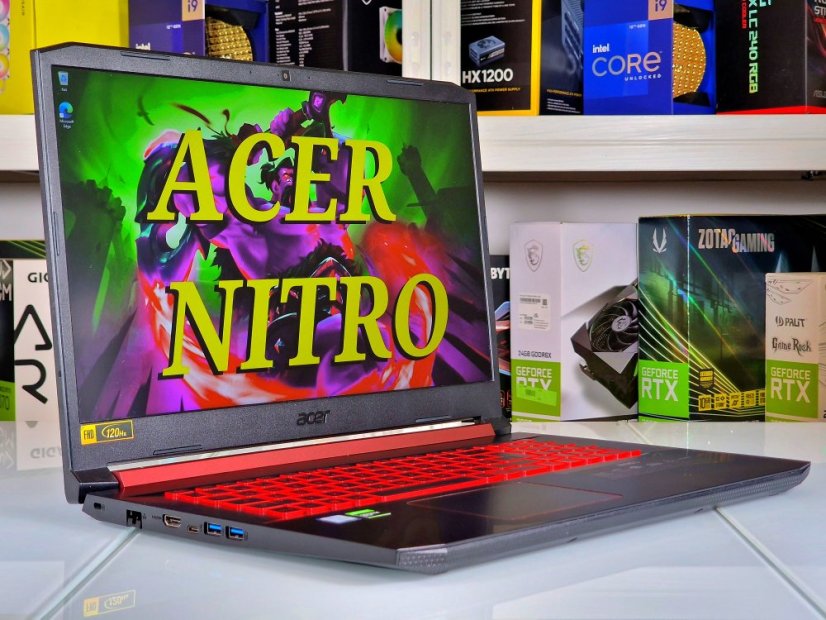 Herní notebook Acer Nitro 5 - ZÁRUKA 12M  | 17,3" 120Hz | i7-9750H | GTX 1660Ti 6GB | 16GB | 512 SSD | WIN11